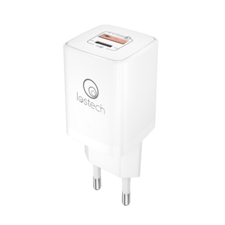 CARICATORE C\PRESA USB-A E USB-C 20W LS-NC08