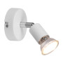 FARETTO DA PARETE PARIS 1 LUCE GU10 BIANCO