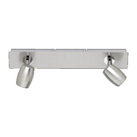 BARRA 2 FARETTI MICHAEL GU10 ACCIAIO SATINATO