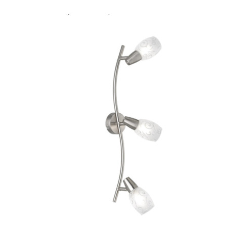 BARRA 3 FARETTI COLMAR E14 VETRO SATINATO