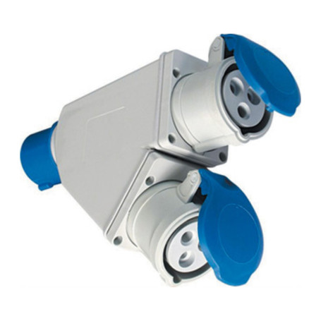 FME 73.105 ADATTATORE CEE 16A 2 PRESE 220V IP44