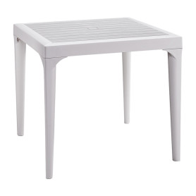 TAVOLO RESINA MALMO 80X80XH74CM BIANCO