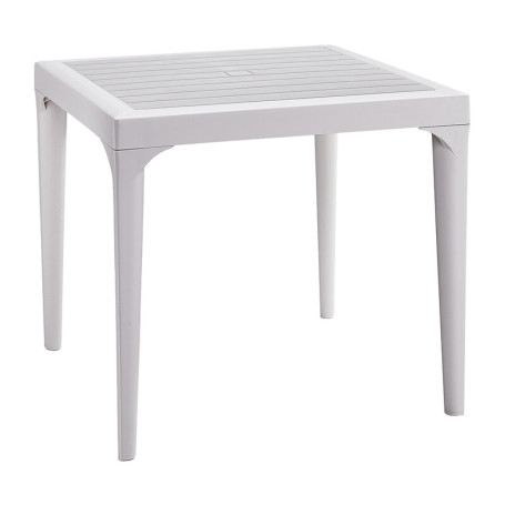 TAVOLO RESINA MALMO 80X80XH74CM BIANCO