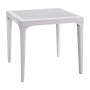TAVOLO RESINA MALMO 80X80XH74CM BIANCO
