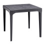 TAVOLO RESINA MALMO 80X80XH74CM ANTRACITE