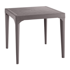 TAVOLO RESINA MALMO 80X80XH74CM TORTORA