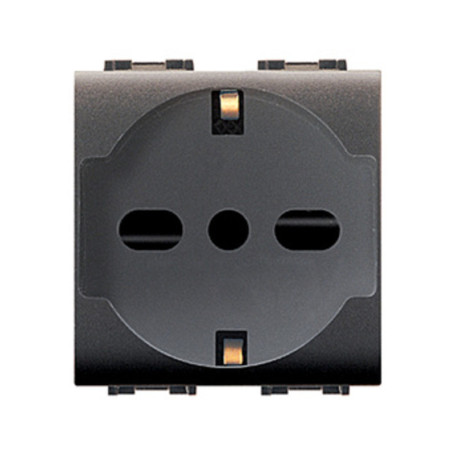 LIFE 4050 PRESA BIPASSO SCHUKO GRIGIO ANTRACITE