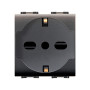 LIFE 4050 PRESA BIPASSO SCHUKO GRIGIO ANTRACITE