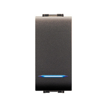 LIFE 4018 PULSANTE UNIPOLARE ILLUMIN.LE GRIGIO AN