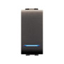 LIFE 4018 PULSANTE UNIPOLARE ILLUMIN.LE GRIGIO AN