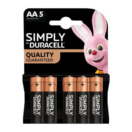 DURACELL SIMPLY ALCALINA STILO 5 PZ