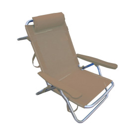 C SPIAGGINA RECLINABILE IN ALLUMINIO TORTORA
