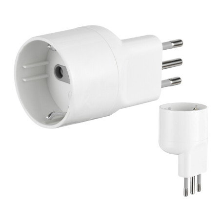 ADATTATORE SCHUKO 10A DISASSATO SALVASP BCO FIG.16