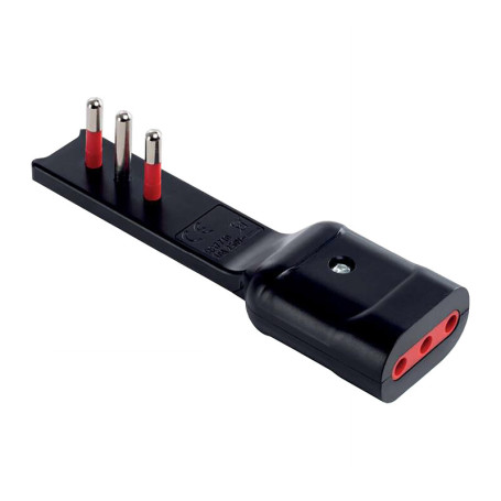 ROSI 7710N ADATTATORE 90 ULTRAPIATTO PRESA 10A 2P+T NRO