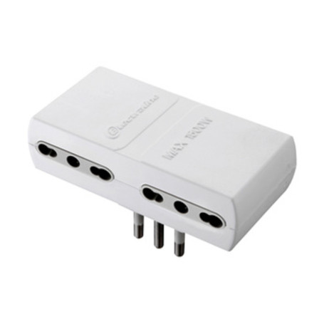 ADATTATORE PIATTO 16A 2P+T 4PR BIPAS BIANCO FIG.12