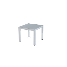 TAVOLO C\VETRO REGNUM 90X90XH75CM BIANCO