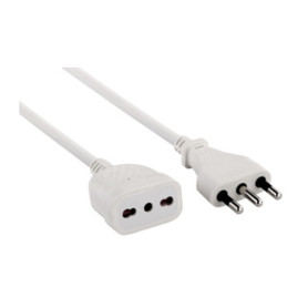PROLUNGA LINEARE 5 M SEZ 3X1 16A BIPASSO BIANCO*