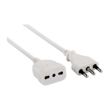 PROLUNGA LINEARE 5 M SEZ 3X1 16A BIPASSO BIANCO*