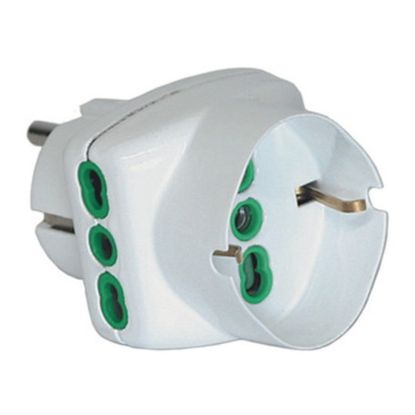 FME 82.230 ADATTATORE SCHUKO 2P+T BIPASSO+SCHUKO