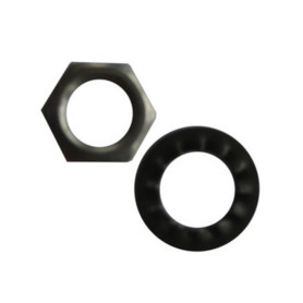 SET 4 RONDELLE ZIGRINATE + 4 DADI P\TUBO FILETTATO