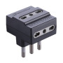 ADATTATORE TRIPLO 16A 3PR BIP NERO FIG.10