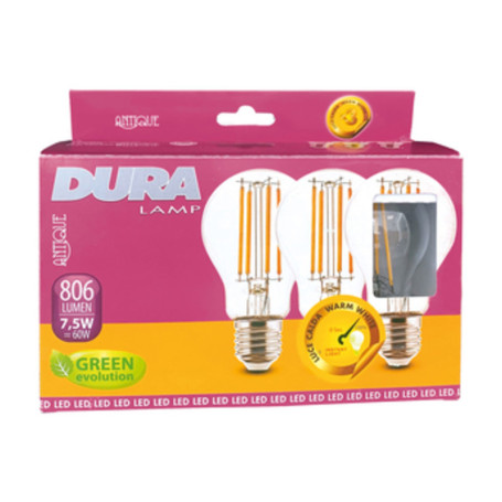 LED GOCCIA  8W E27  806 LM 6400K FREDDA 3 PZ
