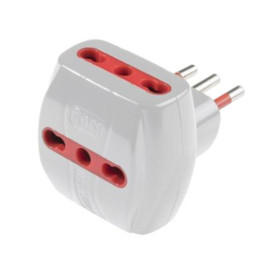 ROSI 78041 ADATTATORE TRIPLO 10A 3PR BIP C\LIMIT