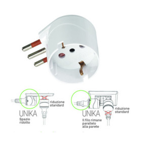 ROSI 78029 ADATTATORE SCHUKO 90 16A 2P+T
