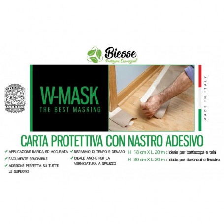 W-MASK CARTA PROTETT.+NASTRO ADES. CM18X20MT