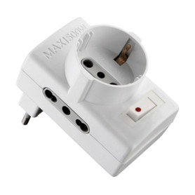 ADATTATORE 10\A 2PR BIP +1 SCHUKO C\INTER SICUREZ