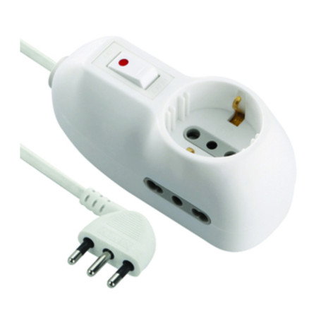 MULTIPRESA 2P BIP+1 SCHUKO 10A C\INT SICUR FIG.7