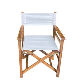 C SEDIA REGISTA LEGNO PIEGHEVOLE CINEMA BIANCO