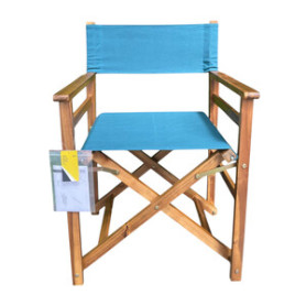 C SEDIA REGISTA LEGNO PIEGHEVOLE CINEMA BLU PETROLIO