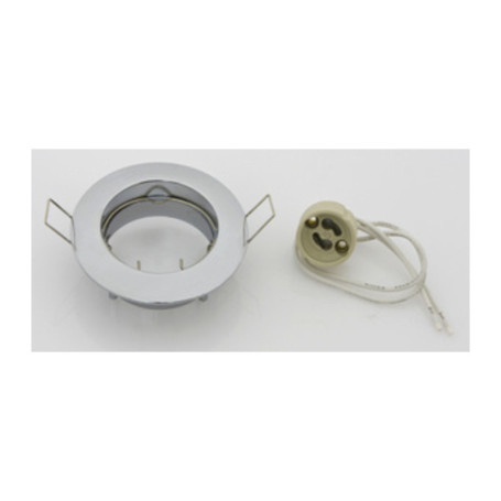 FARETTO INCASSO FISSO P\LED GU10 CROMO