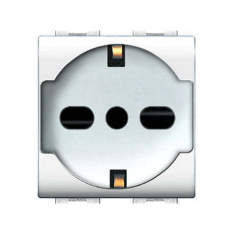 LIFE 4050 WH PRESA SCHUKO BIPASSO BIANCO