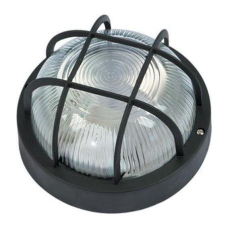 PLAFONIERA TONDA GRIGLIA NERA