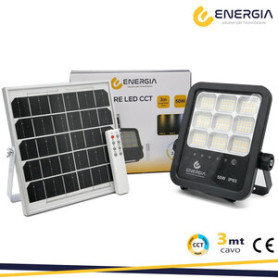 PROIETTORE C\PANNELLO SOLARE  50W 550LM CCT TELECOM