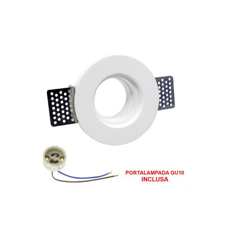 FARETTO IN GESSO D.100 TONDO GU10