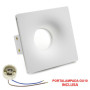 FARETTO IN GESSO 125X125MM QUADRATO GU10 INCL.