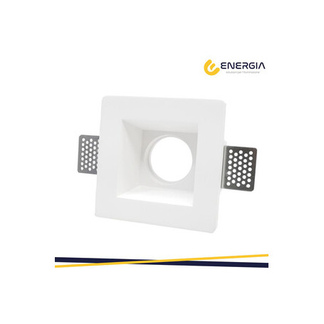 FARETTO IN GESSO 120X120MM QUADRATO GU10