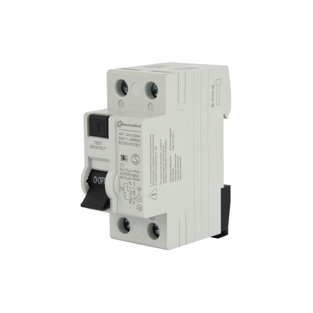 INTERRUTTORE DIFFERENZIALE 30MA 40A 6KA TIPO AC
