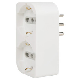 ADATTATORE SPINA 16A  2 PRESE UNIVERSALI SALVASPAZ