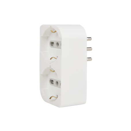 ADATTATORE SPINA 16A  2 PRESE UNIVERSALI SALVASPAZ