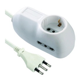 MULTIPRESA 2P BIP+1 SCHUKO SALVASPAZIO FIG.2