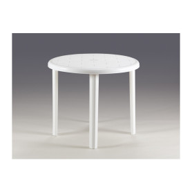 TAVOLO BARBADOS TONDO D. 88 CM BIANCO