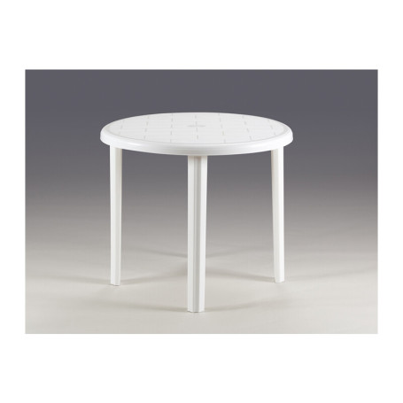 TAVOLO BARBADOS TONDO D. 88 CM BIANCO