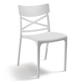 SEDIA CROIX IMPILABILE 46X54XH80CM BIANCO