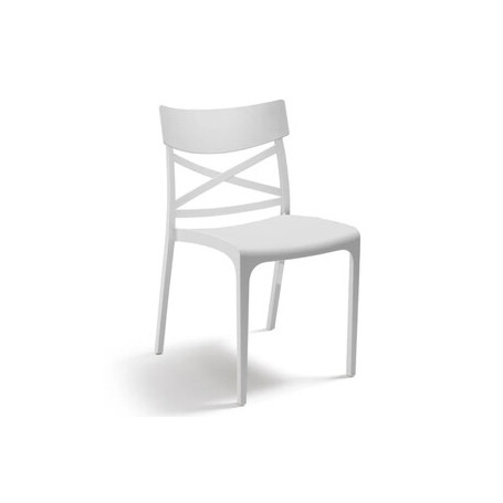 SEDIA CROIX IMPILABILE 46X54XH80CM BIANCO