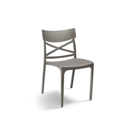 SEDIA CROIX IMPILABILE 46X54XH80CM TORTORA