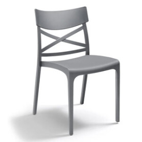 SEDIA CROIX IMPILABILE 46X54XH80CM GRAPHITE